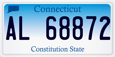 CT license plate AL68872