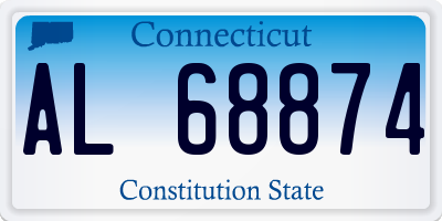 CT license plate AL68874