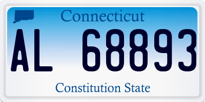 CT license plate AL68893