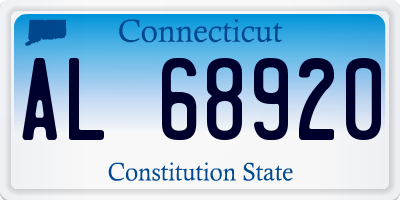 CT license plate AL68920