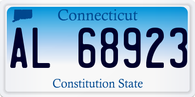 CT license plate AL68923