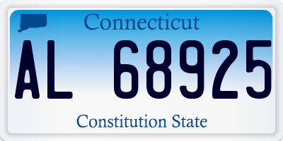CT license plate AL68925