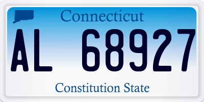 CT license plate AL68927