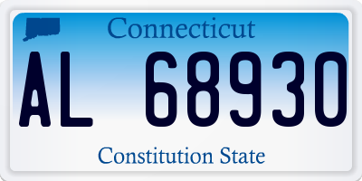 CT license plate AL68930