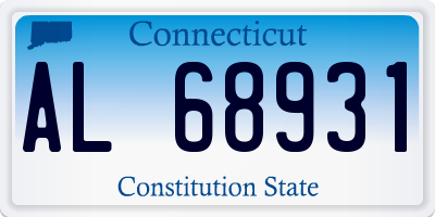 CT license plate AL68931