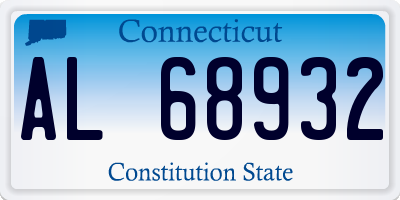 CT license plate AL68932