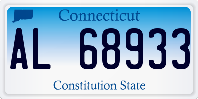 CT license plate AL68933