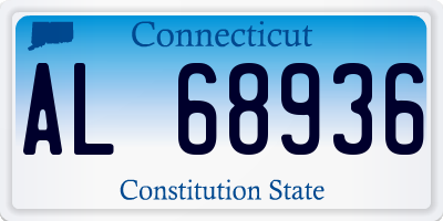 CT license plate AL68936