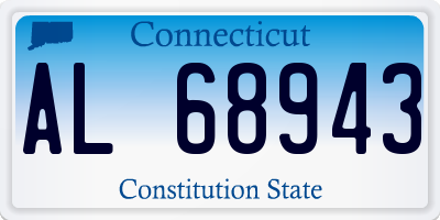 CT license plate AL68943
