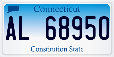 CT license plate AL68950