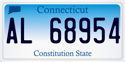 CT license plate AL68954