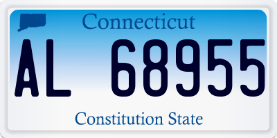 CT license plate AL68955