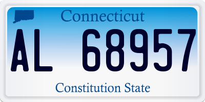CT license plate AL68957