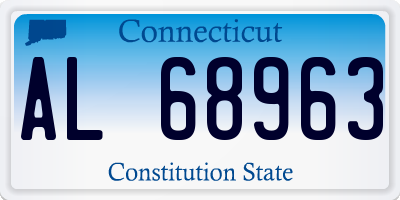 CT license plate AL68963
