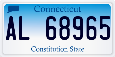 CT license plate AL68965