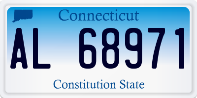 CT license plate AL68971