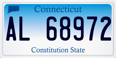 CT license plate AL68972