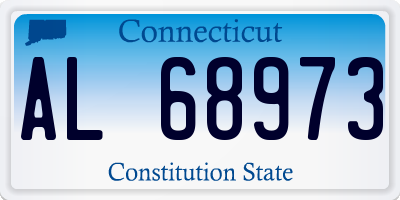 CT license plate AL68973