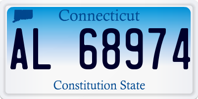 CT license plate AL68974