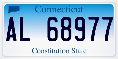 CT license plate AL68977