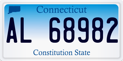 CT license plate AL68982