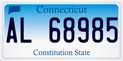CT license plate AL68985