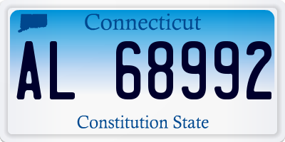 CT license plate AL68992