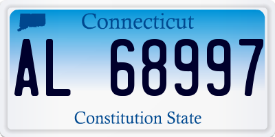 CT license plate AL68997