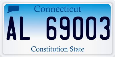 CT license plate AL69003