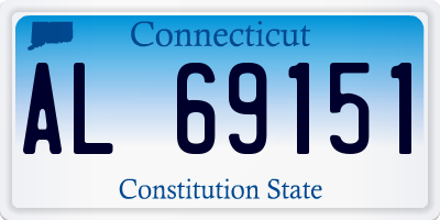 CT license plate AL69151