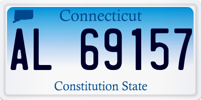 CT license plate AL69157