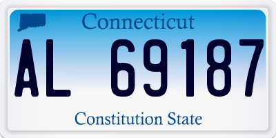 CT license plate AL69187