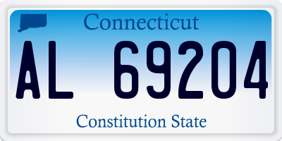 CT license plate AL69204