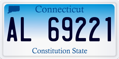 CT license plate AL69221