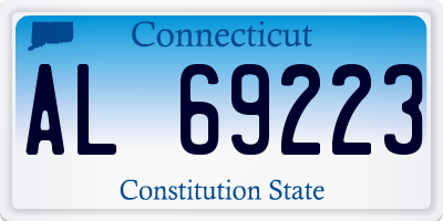 CT license plate AL69223