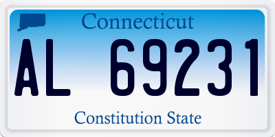 CT license plate AL69231