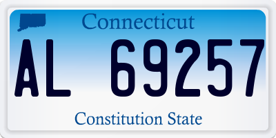 CT license plate AL69257