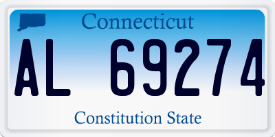 CT license plate AL69274