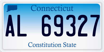 CT license plate AL69327