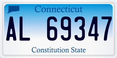 CT license plate AL69347