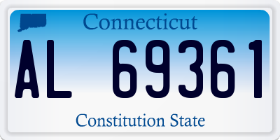 CT license plate AL69361