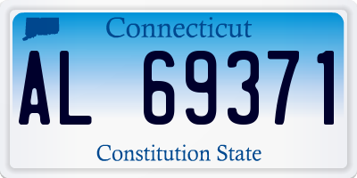 CT license plate AL69371