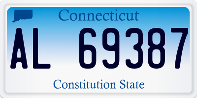 CT license plate AL69387
