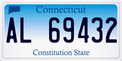 CT license plate AL69432