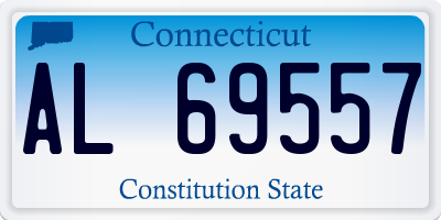 CT license plate AL69557