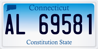 CT license plate AL69581