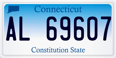 CT license plate AL69607