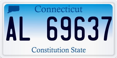 CT license plate AL69637