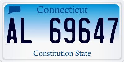 CT license plate AL69647