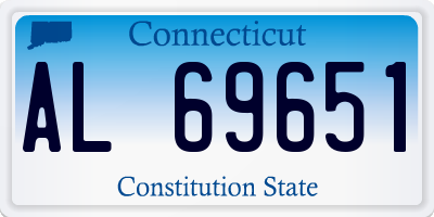 CT license plate AL69651